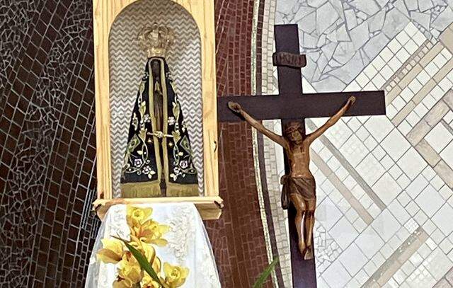 Imagem peregrina de Nossa Senhora Aparecida. Flávio Dino